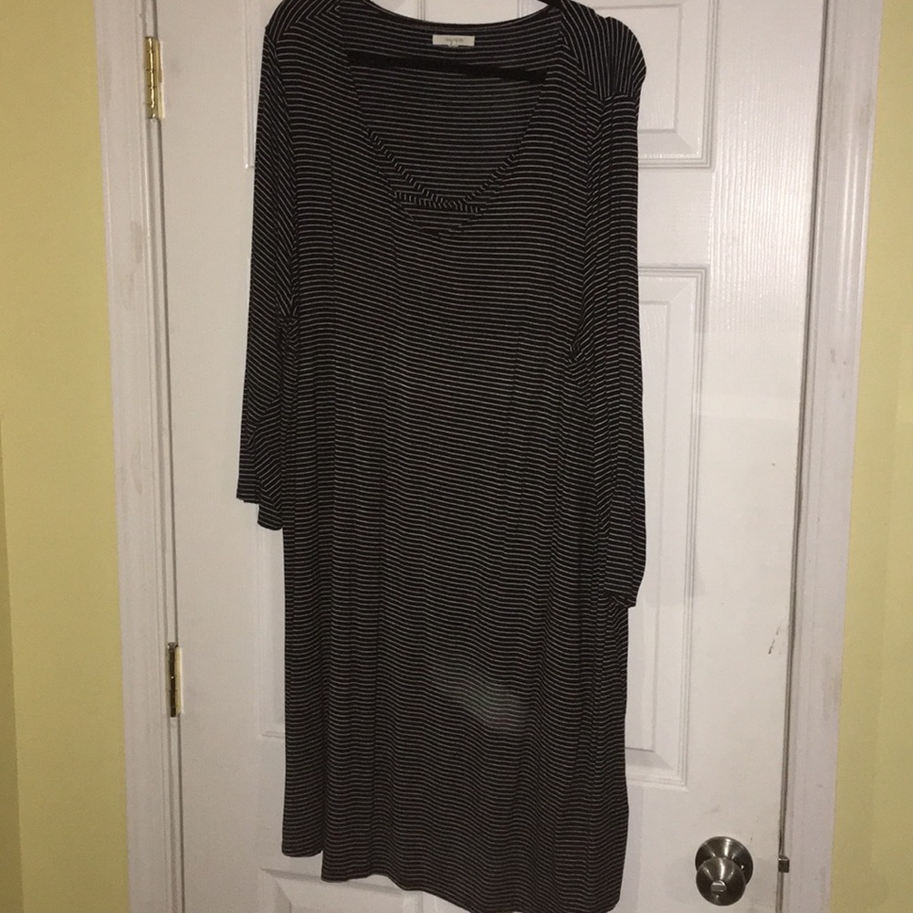 Black and white pinstripe dress
